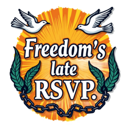 freedom birds rsvp SVG PNG design with bold lettering