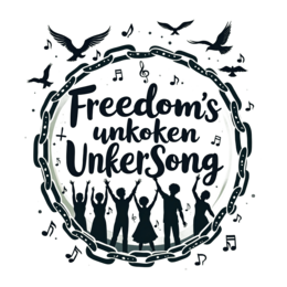 freedom song silhouettes SVG PNG design with bold lettering