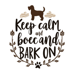 keep calm bark on SVG PNG design with hand-drawn style, floral elements