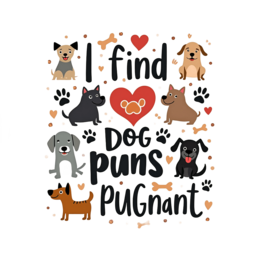 dog puns graphics shirt SVG PNG design with bold lettering