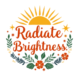 floral sunshine SVG PNG design with bold lettering, red and yellow floral elements, an uplifting message