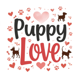 puppy love SVG PNG design with bold lettering