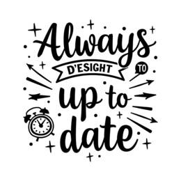 time up to date shirt SVG PNG design with hand-drawn style
