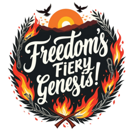 freedom fiery genesis shirt SVG PNG design with bold lettering