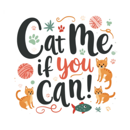cats playful SVG PNG design with bold lettering