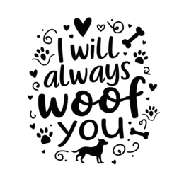 quotes woof SVG PNG design with bold lettering