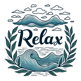 relax waves shirt SVG PNG design with white and red floral elements