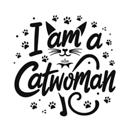catwoman SVG PNG design with bold lettering