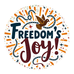 freedom joy SVG PNG design with bold lettering, an uplifting message