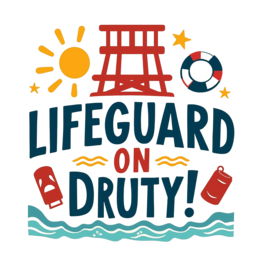 lifeguard summer sun SVG PNG design with bold lettering