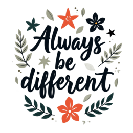 quotes flowers floral SVG PNG design with bold lettering, black and orange floral elements, an uplifting message