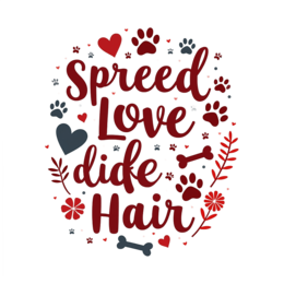 spreed love hair SVG PNG design with bold lettering, black and red floral elements