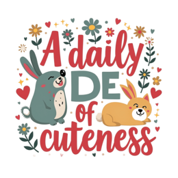 cuteness bunnies SVG PNG design with bold lettering, white and orange floral elements