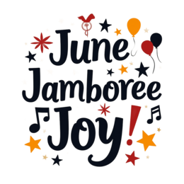 june jamboree celebration SVG PNG design with hand-drawn style, bold lettering