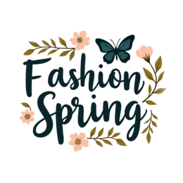 spring butterfly flowers SVG PNG design with bold lettering, black and pink floral elements