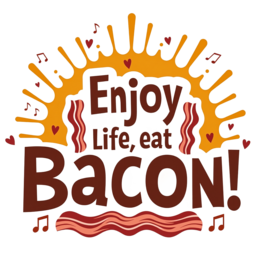 bacon fun quote SVG PNG design with bold lettering