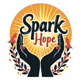 hand hope floral SVG PNG design with bold lettering, black and red floral elements, an uplifting message