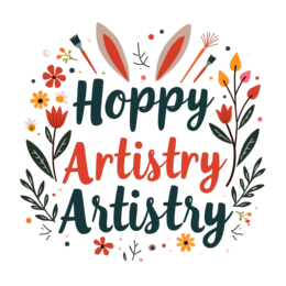 hoppy artistry flowerselements SVG PNG design with hand-drawn style, bold lettering, red and green floral elements