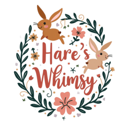 bunnies flora SVG PNG design with bold lettering, white and pink floral elements