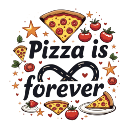 pizza tomatoes SVG PNG design with bold lettering, red and green floral elements