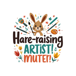 hare raising artist shirt SVG PNG design with bold lettering, floral elements