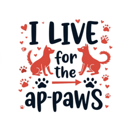 ap paws dogs SVG PNG design with bold lettering