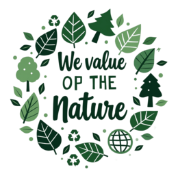 environment greenery SVG PNG design with bold lettering, green floral elements, an uplifting message