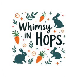 easter rabbits carrots SVG PNG design with bold lettering, orange and green floral elements