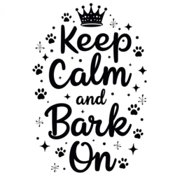 quotes keep calm bark on SVG PNG design with bold lettering