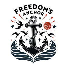 freedom anchor shirt SVG PNG design with bold lettering