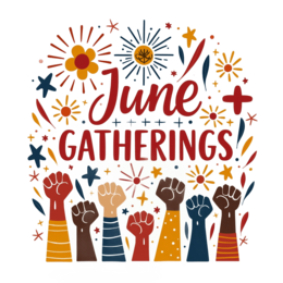 june gatherings SVG PNG design with bold lettering, floral elements