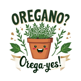 kitchen oregano shirt SVG PNG design with bold lettering, green floral elements