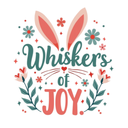 bunny joy SVG PNG design with pink floral elements