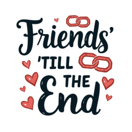 friendship quotes SVG PNG design with hand-drawn style, bold lettering