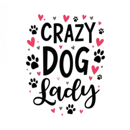 quotes crazy dog lady shirt SVG PNG design with bold lettering