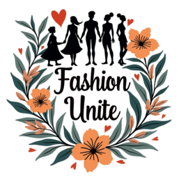 fashion unity SVG PNG design with bold lettering, orange and red floral elements, an uplifting message