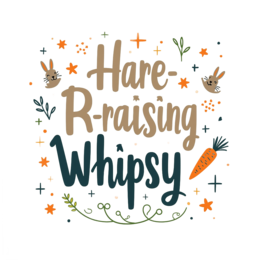 hare rabbit carrot SVG PNG design with orange and blue floral elements