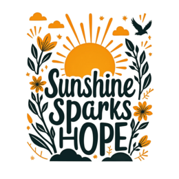 sunshine flower hopes SVG PNG design with bold lettering, yellow floral elements, an uplifting message