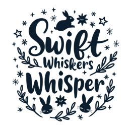 rabbits typography SVG PNG design