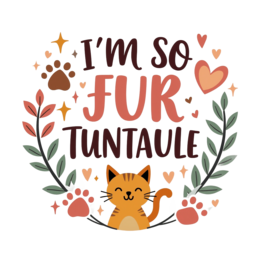 fur tauntale floral SVG PNG design with orange and pink floral elements
