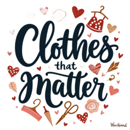 clothes love SVG PNG design with bold lettering, black and pink floral elements