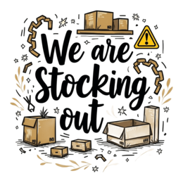 stocking out boxes handdrawn SVG PNG design with bold lettering