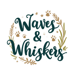 wave pawprints SVG PNG design with red and green floral elements