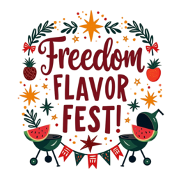 freedom flavor fest SVG PNG design with bold lettering