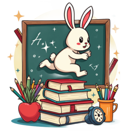 rabbit chalkboard SVG PNG design
