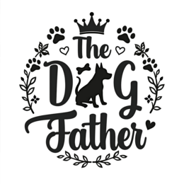 quotes dog floral SVG PNG design with black and white floral elements