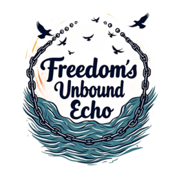 freedoms unbound echo SVG PNG design with bold lettering, an uplifting message