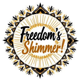 freedom shimmer SVG PNG design with bold lettering