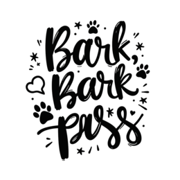 bark play fun SVG PNG design with hand-drawn style, bold lettering