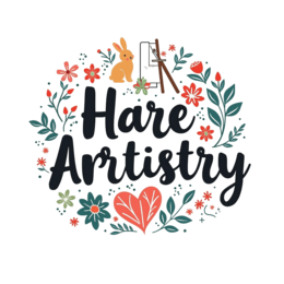 hare artistry flora SVG PNG design with bold lettering, floral elements